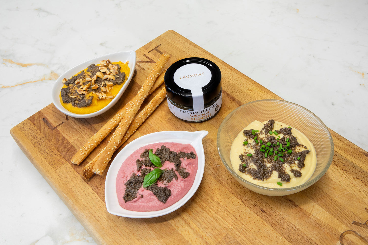 Houmous coloré à l’Olivade Truffée