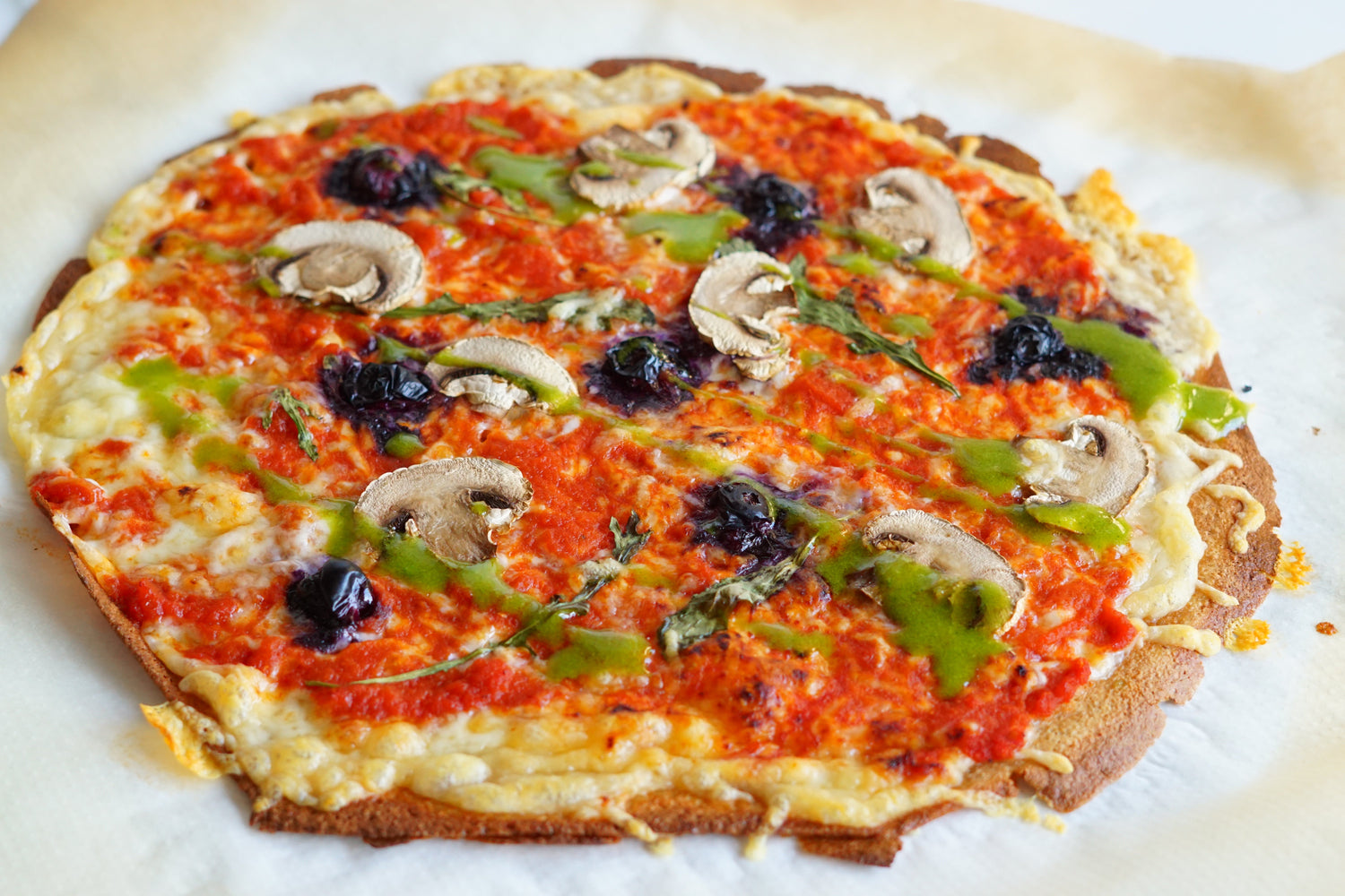 Pizza de quinoa à la truffe noire