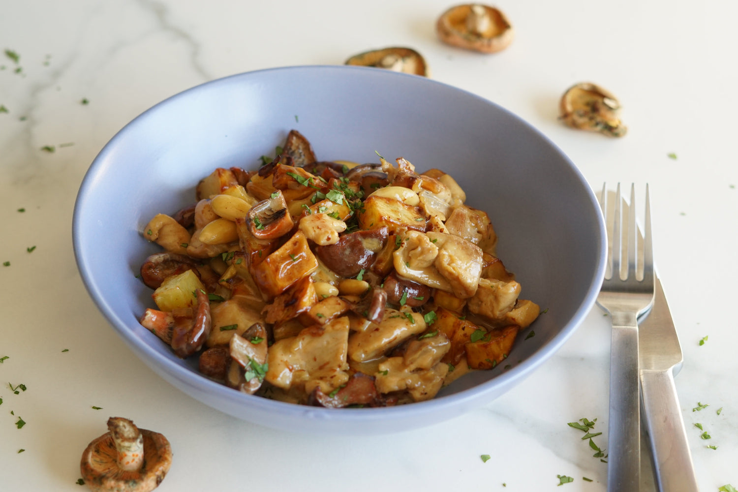 Lactaire délicieux au poulet thaï, lait de coco et gingembre