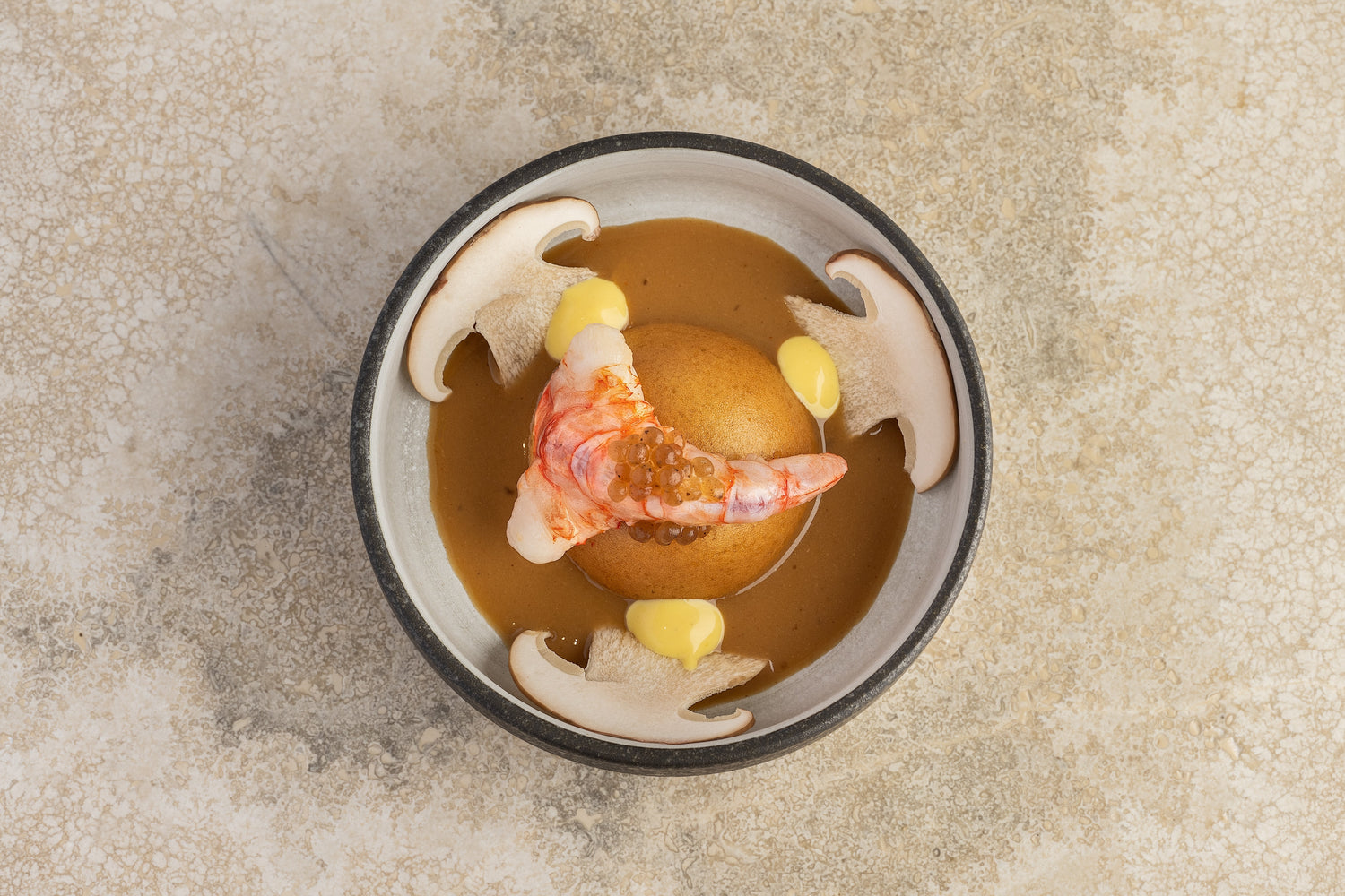 Beignet de Crevette et Boletus avec Aïoli au Safran