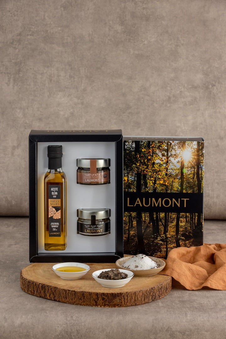 Coffret Gourmand Truffe : Tartufata + Sel Truffe + Huile de Truffe Noire